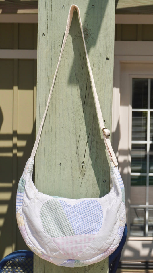 Soft Heart Crescent Bag