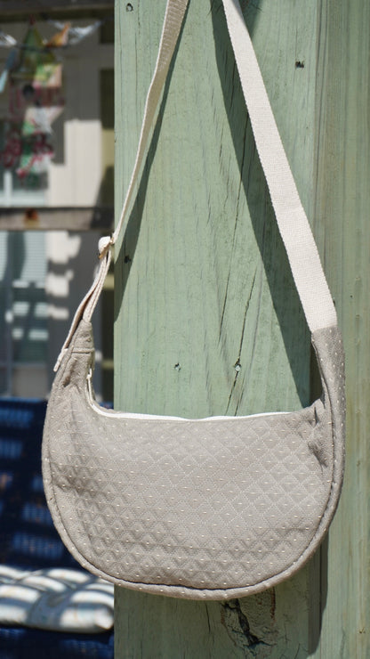 Quilted Dot Crescent Bag