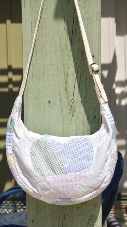 Soft Heart Crescent Bag