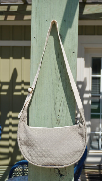 Quilted Dot Crescent Bag