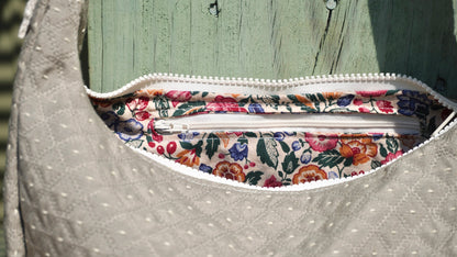 Quilted Dot Crescent Bag